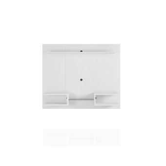 Plaza 64.25 Modern Floating Wall Entertainment Center with Display Shelves in White