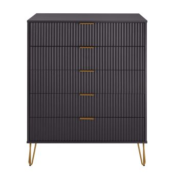  DUMBO Modern 5-Drawer Tall Dresser in Black