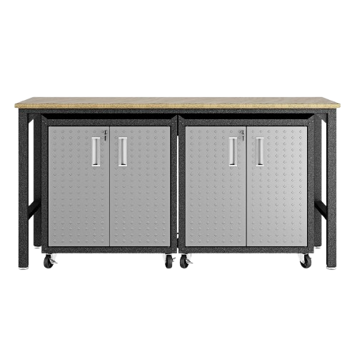 Fortress 3-Piece Garage Set in Dark Grey
