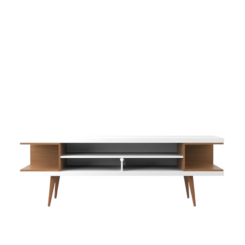 Utopia 70" TV Stand in Maple Cream and White