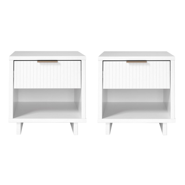 Granville White 1-Drawer Nightstand (Set of 2)