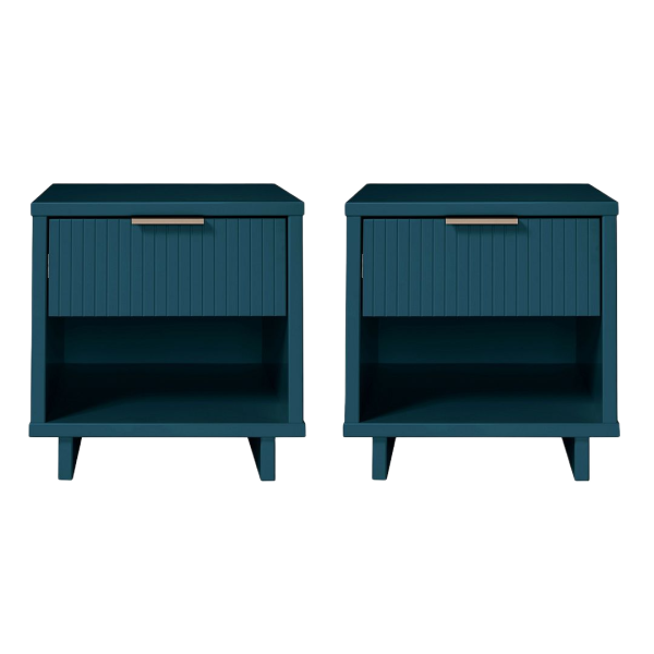 Granville Midnight Blue 1-Drawer Nightstand (Set of 2)
