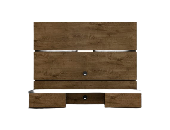 Vernon 63" TV Panel in Rustic Brown and Black