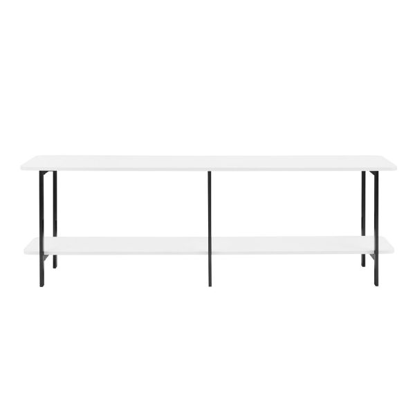 Celine 71" Console Table in White (2-Shelf)
