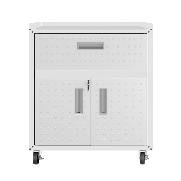 Fortress 30" Garage Rolling Cabinet in White