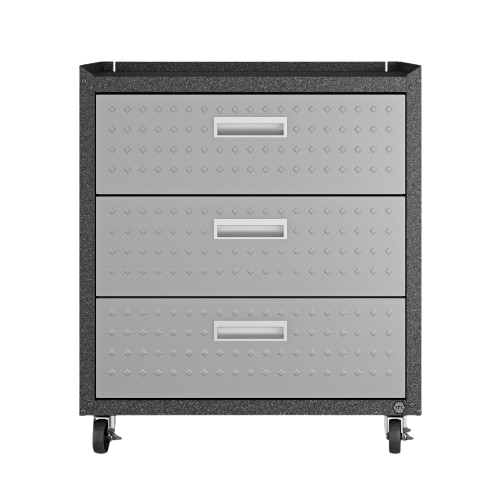 Fortress 30" Garage Rolling Cabinet in Dark Grey (3-Drawer)