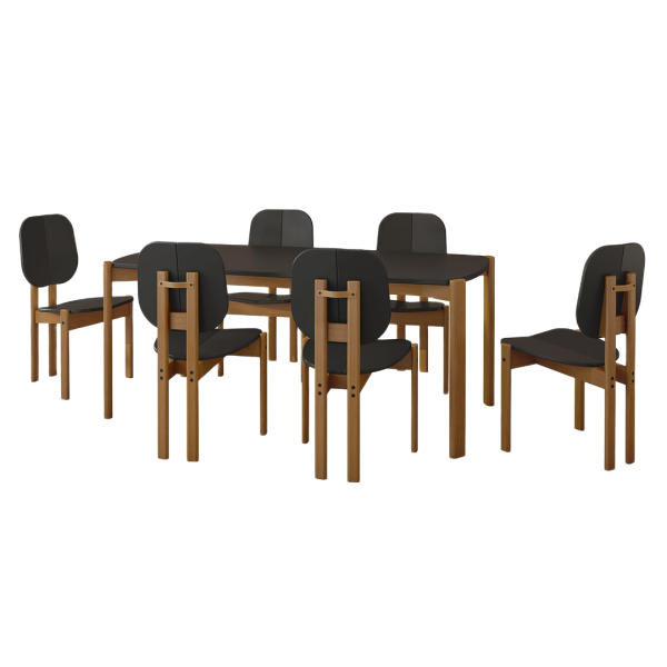 Gales 7-Piece Dining Set in Black