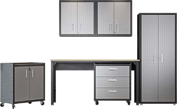 Fortress 6-Piece Garage Set in Dark Grey