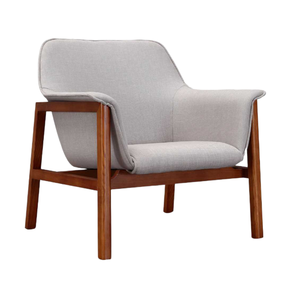 Miller Linen Weave Armchair in Weathered Grey