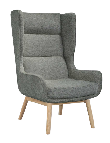 Sampson Twill Weave Armchair in Graphite