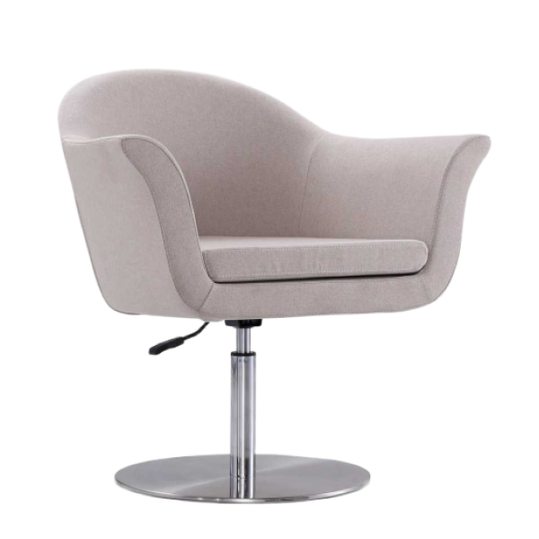 Voyager Woven Blend Swivel Lounge Chair in Barley