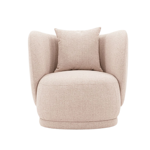 Siri Upholstered Lounge Chair in Wheat