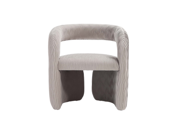 Corvette Velvet Armchair in Dove