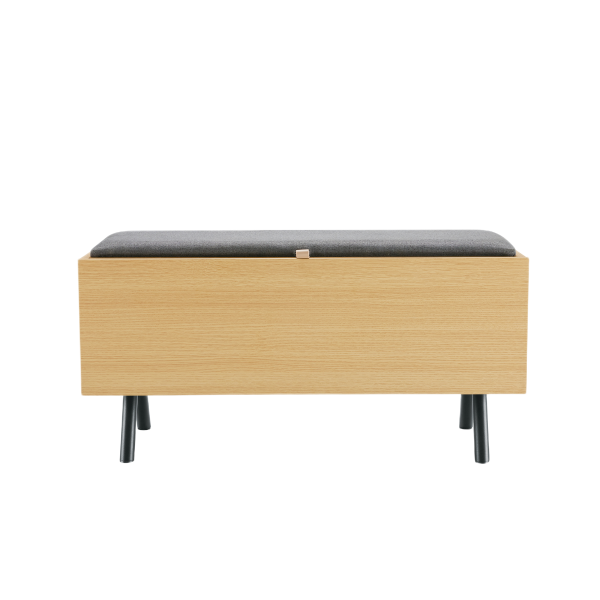 Paloma Accent Storage Bench in Light Oak