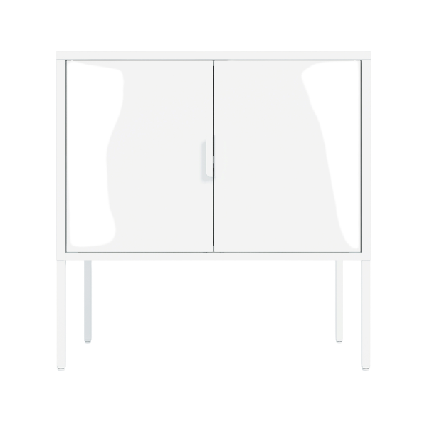 Ava 24" Metal Accent Cabinet in White