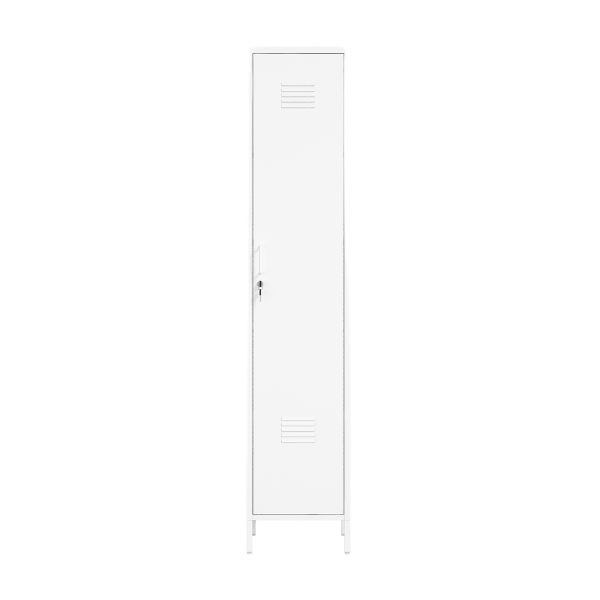Naomi 15" Metal Storage Cabinet in White