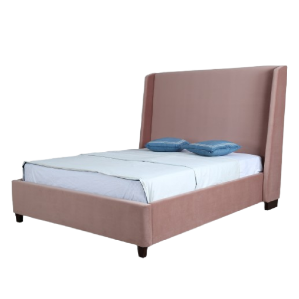 Parlay Upholstered Velvet Full Bed in Blush