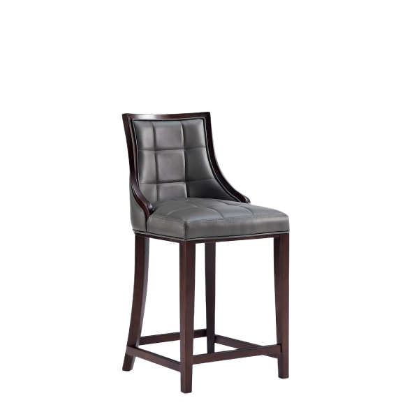 Fifth Avenue Wood Upholstered Counter Stool in Graphite
