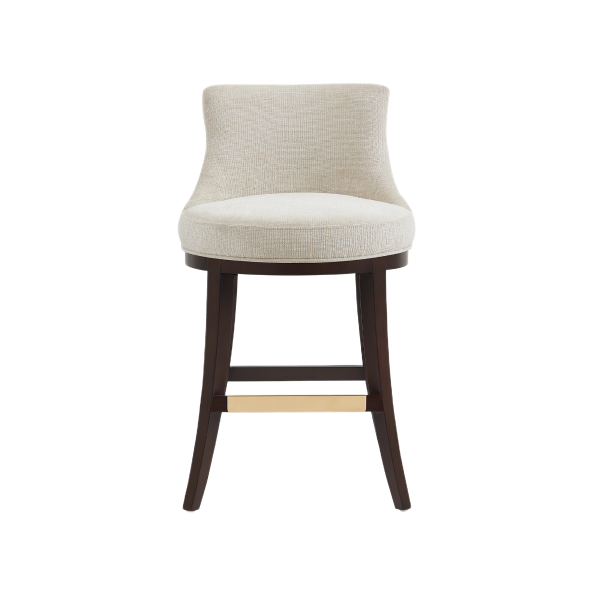 Lucia Wood Chenille Counter Stool in Natural