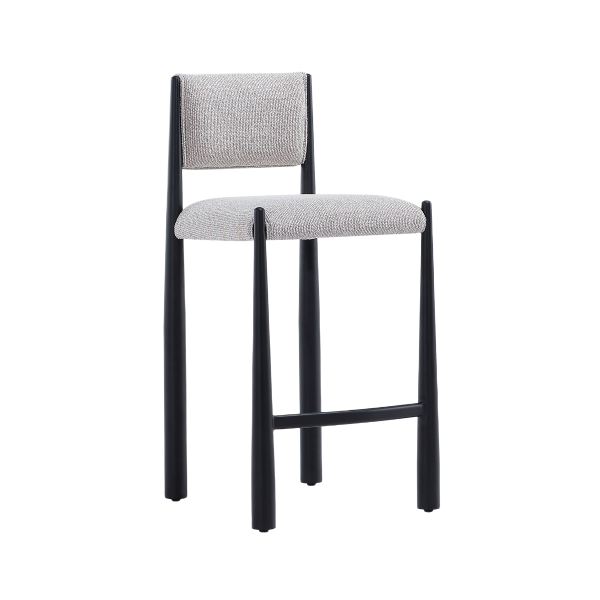Lennor Metal Boucle Counter Stool in Champagne