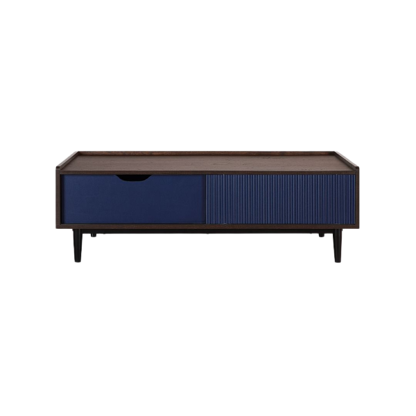 Duane 47" Mixed Storage Coffee Table in Navy Blue