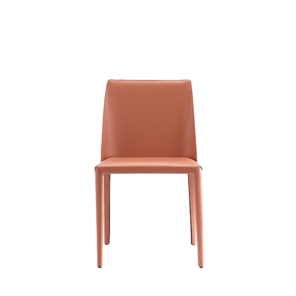 Paris Vegan Leather Accent Chair in Clay - Set of 2