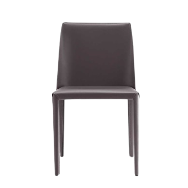 Paris Vegan Leather Accent Chair in Weathered Grey - Set of 2