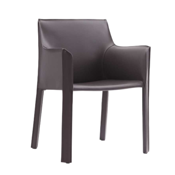 Vogue Vegan Leather Accent Chair in Weathered Grey