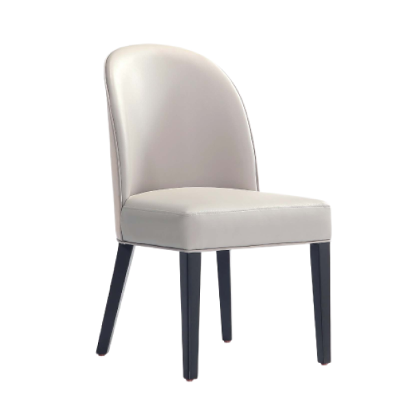 Hillman Wood Upholstered Dining Chair in Light Grey - Set of 2