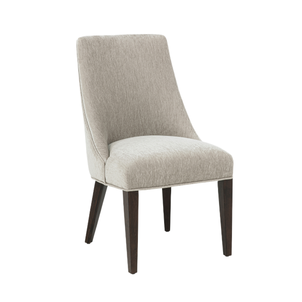 Beever Wood Chenille Dining Chair in Taupe - Set of 2