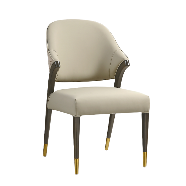 Collette Wood Upholstered Side Chair in Stone Gray - Set of 2