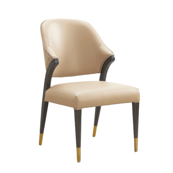 Collette Wood Upholstered Side Chair in Tan - Set of 2