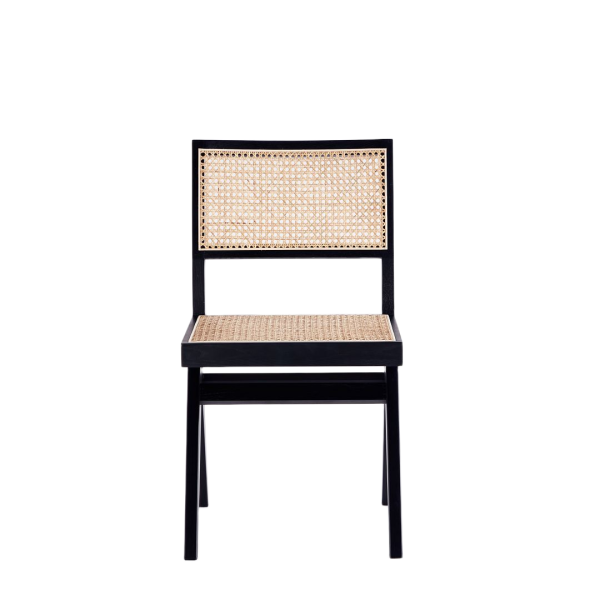 Hamlet Wood Dining Chair in Black and Natural - Set of 2