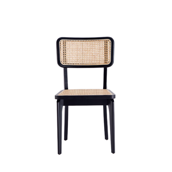 Giverny Wood Dining Chair in Black and Natural - Set of 2