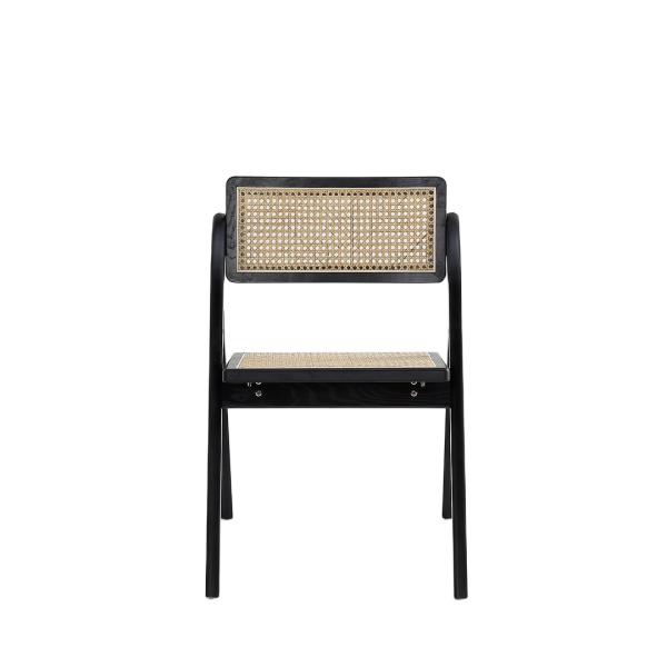 Lambinet Wood Folding Chair in Black and Natural - Set of 2
