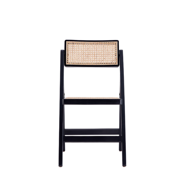 Pullman Wood Folding Chair in Black and Natural - Set of 2