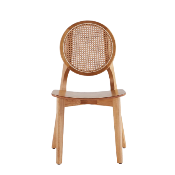 Versailles Round Dining Chair in Nature Cane - Set of 2