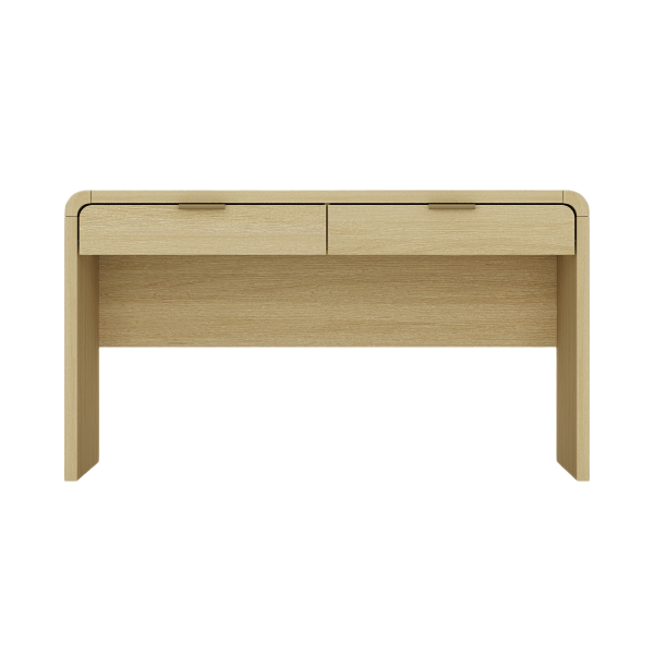 Grace Office Desk in Natural Oak (2-Drawer)