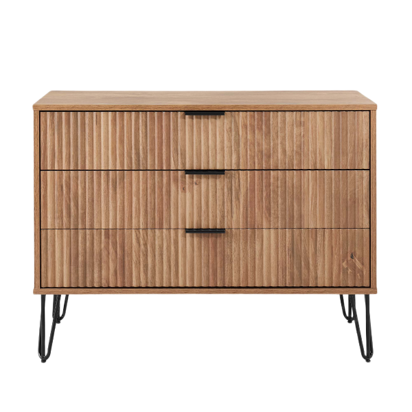 DUMBO Modern Dresser with 3-Drawers in Golden Brown