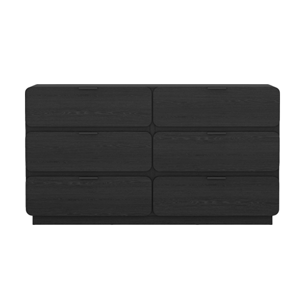 Chrystie 60" Dresser in Black (6-Drawer)