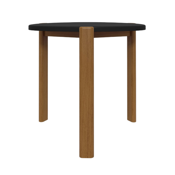 Mid Century- Modern Gales End Table with Solid Wood Legs in Matte Black