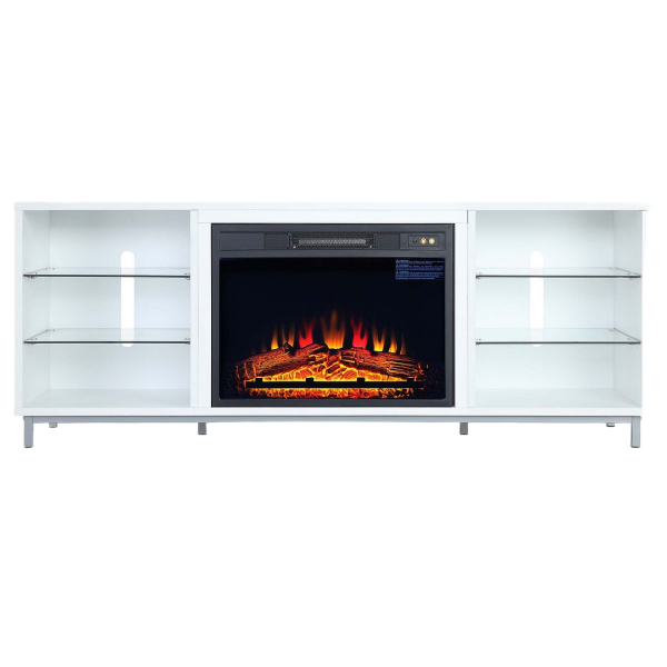 Brighton and Fireplace 2-Piece Electric Fireplace in BlackWhite