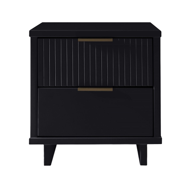Granville 18" Nightstand in Black (2-Drawer)