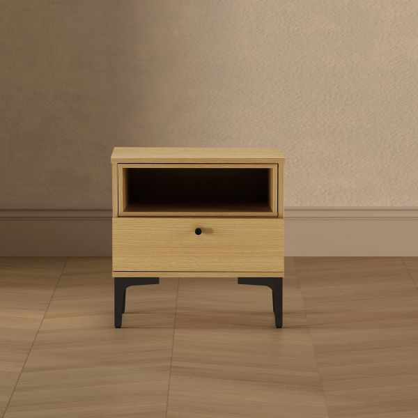 Amara 20" Nightstand in Light Oak (1-Drawer)