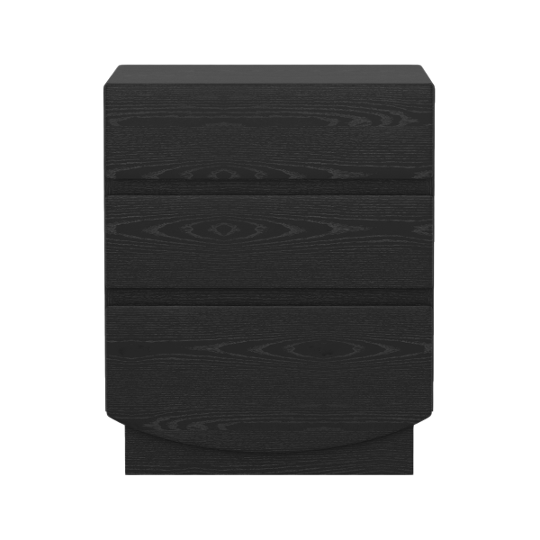 Ardea 20" Nightstand in Black (3-Drawer)