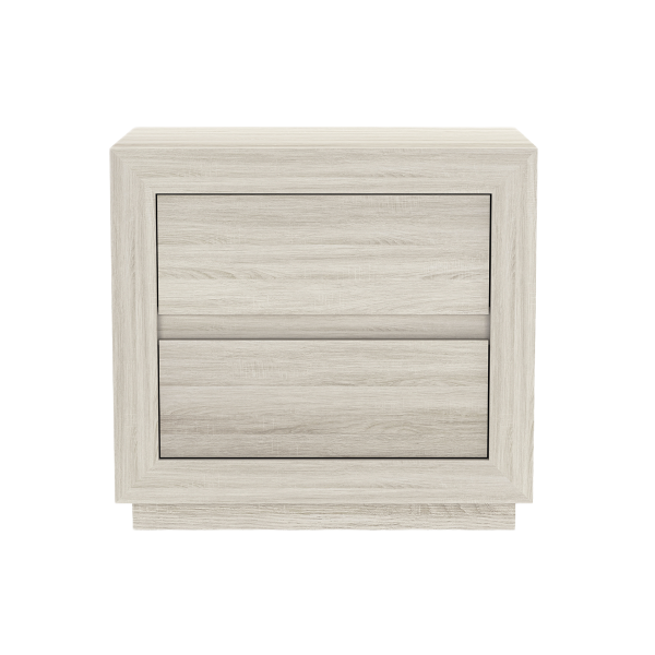 Soren 26" Nightstand in Whitewashed Oak (2-Drawer)