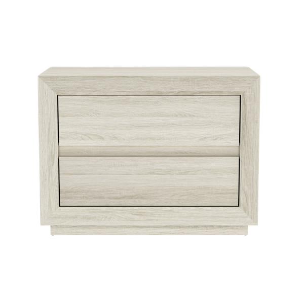 Soren 32" Nightstand in Whitewashed Oak (2-Drawer)