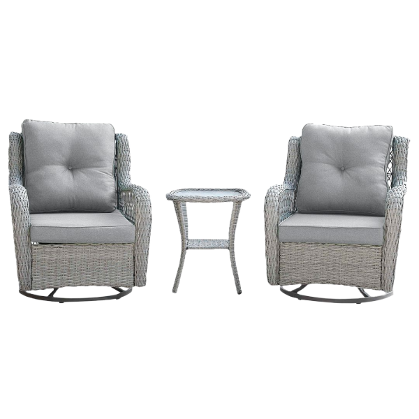 Fruttuo 3-Piece Conversation Set in Weathered Grey