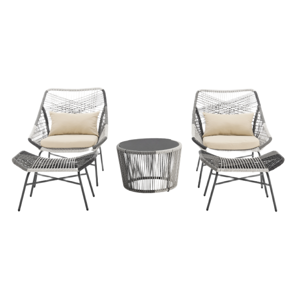 Ashland 5-Piece Conversation Set in Cream