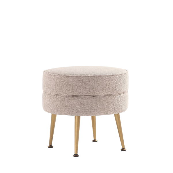 Bailey Upholstered Accent Ottoman in Wheat